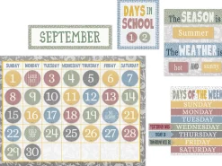 Classroom Cottage Calendar Bulletin Board Set