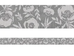 Classroom Cottage Gray Floral Border