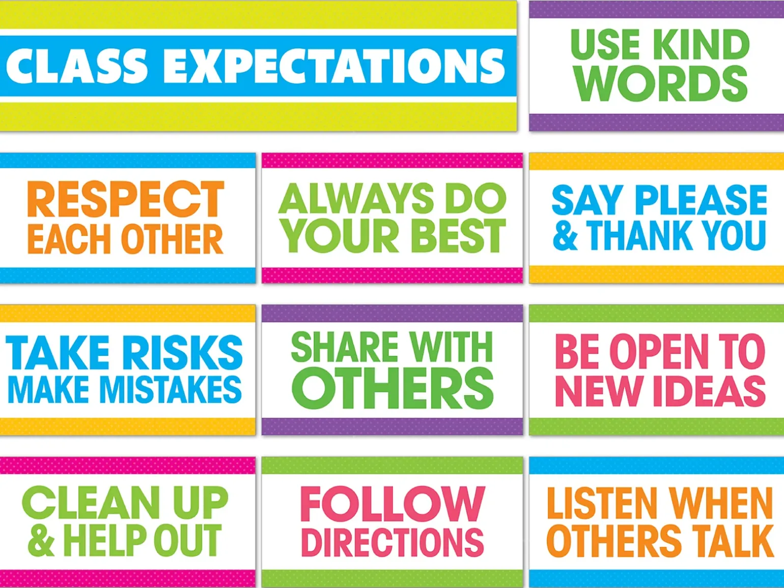 Classroom Expectations Bulletin Board Set