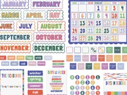 Color Crush Calendar Bulletin Board Set