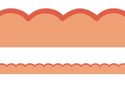 Color Crush Orange Scalloped Border