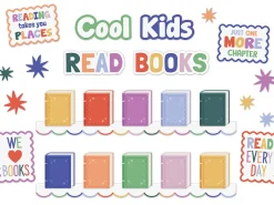 Color Crush Read Books Bulletin Board Set