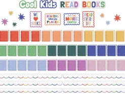 Color Crush Read Books Bulletin Board Set