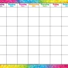 Colorful Brushstroke Write & Wipe Classroom Calendar