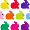 Colorful Bunny Accents