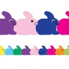 Colorful Bunny Border