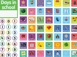 Colorful Calendar Bulletin Board Set