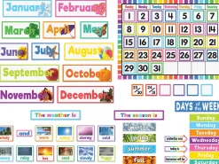 Colorful Calendar Bulletin Board Set