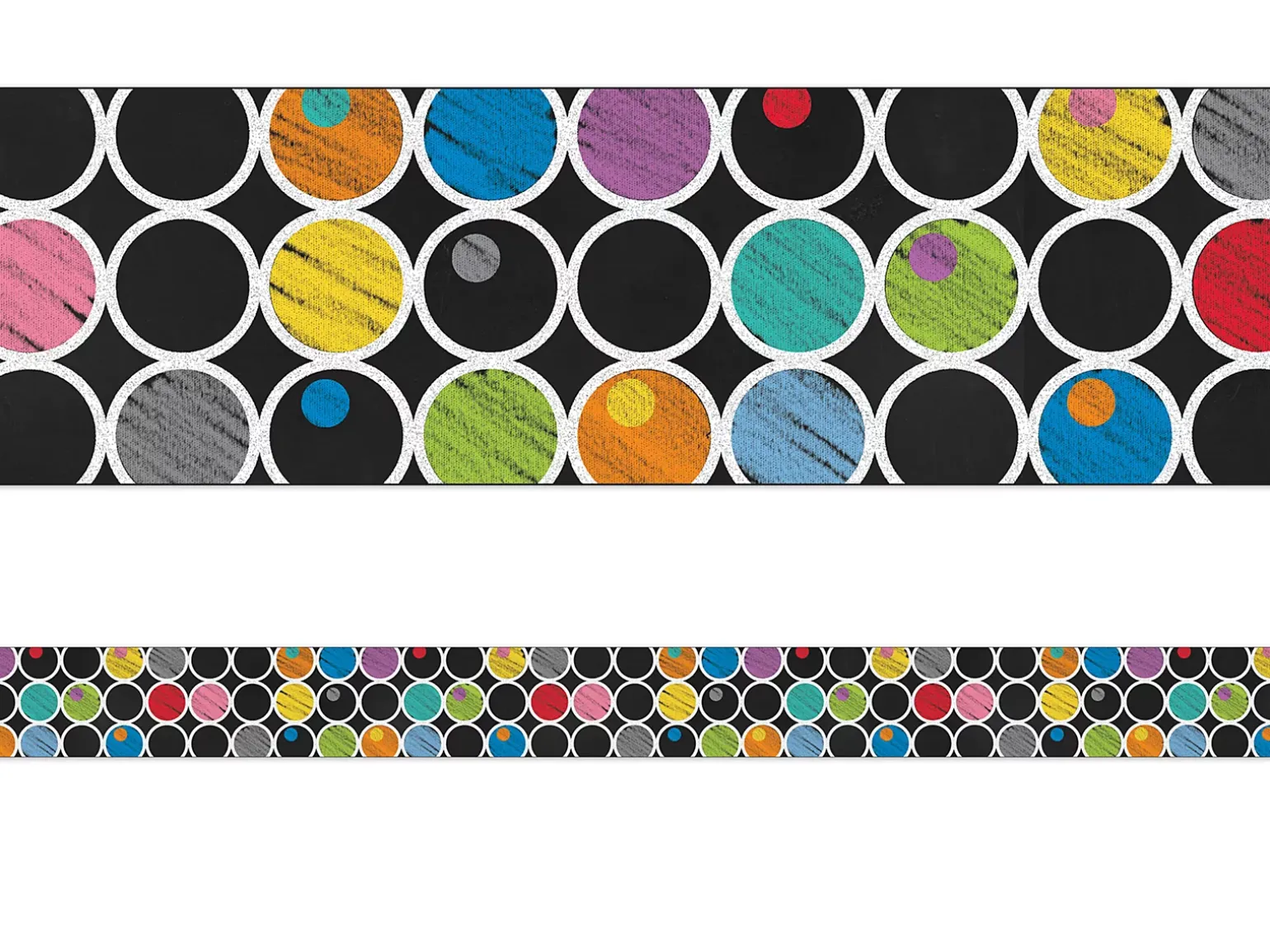 Colorful Chalkboard Double-Sided Border