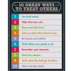 Colorful Chalkboard 10 Great Ways to Treat Others Poster