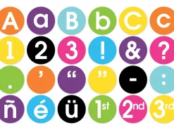 Colorful Circle 3" Punch-Out Letters
