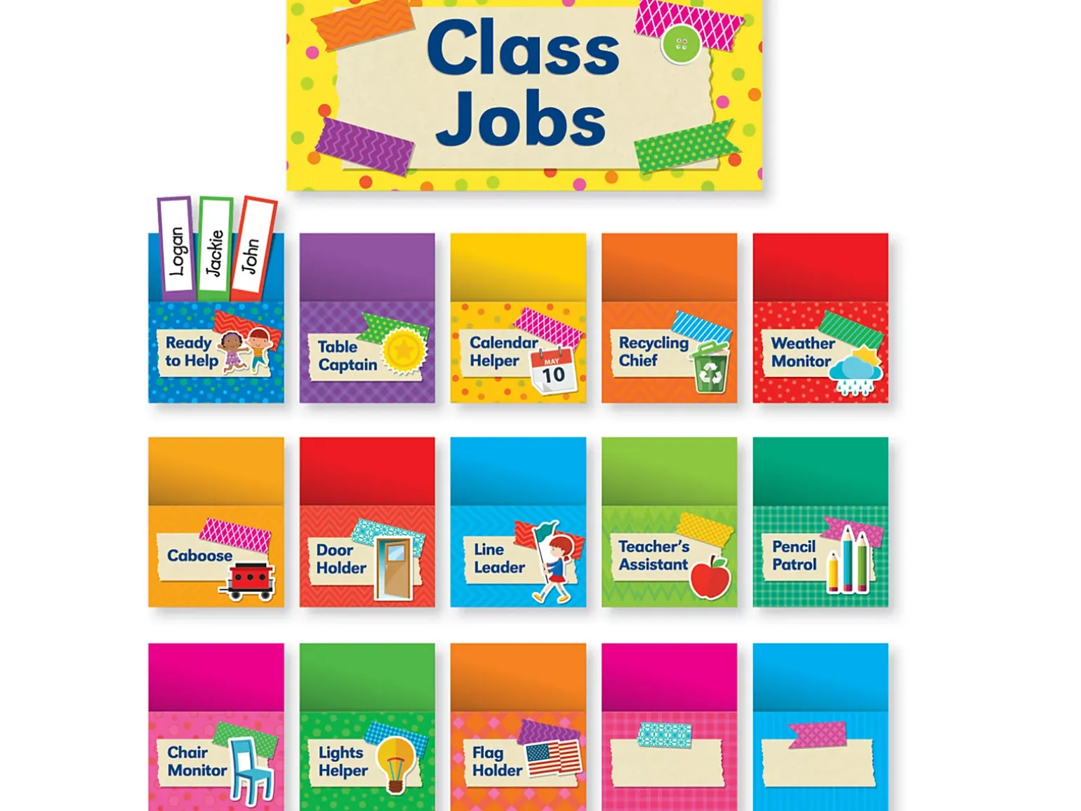 Colorful Class Jobs Bulletin Board Set