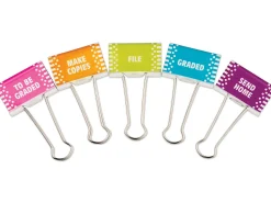 Colorful Classroom Management Large Binder Clips