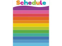 Colorful Classroom Write & Wipe Schedule Poster