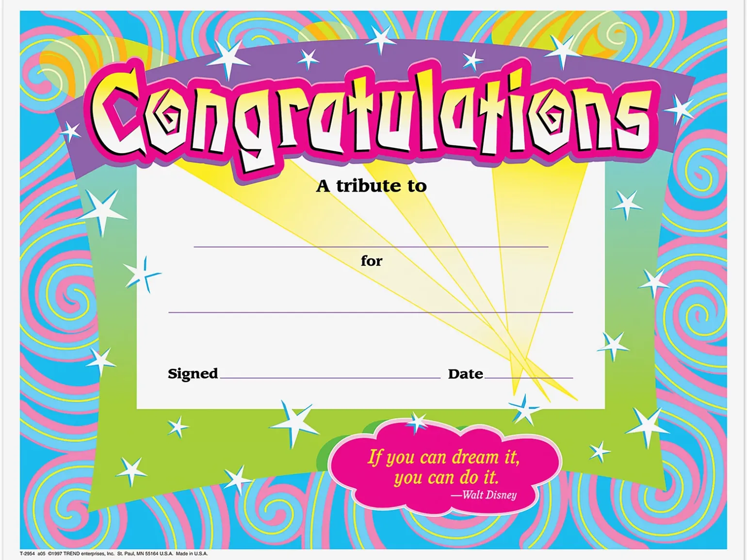 Colorful Congratulations Awards