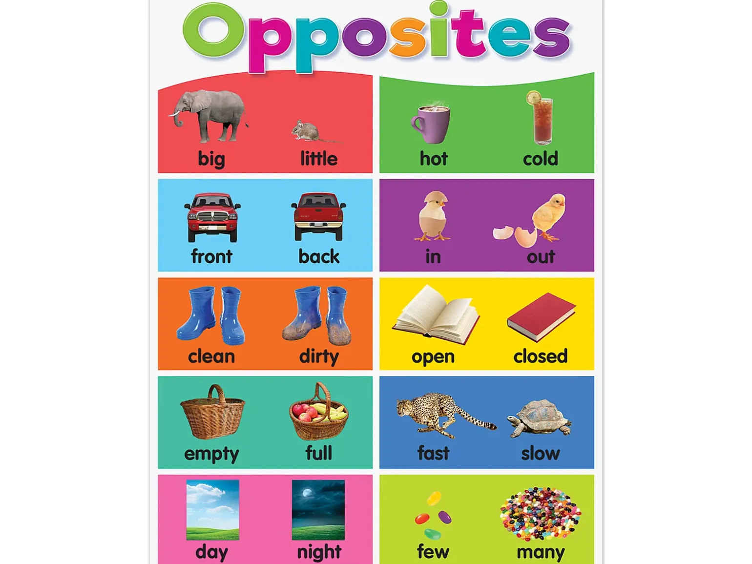 Colorful Opposites Poster