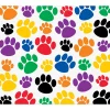Colorful Paw Prints Postcards