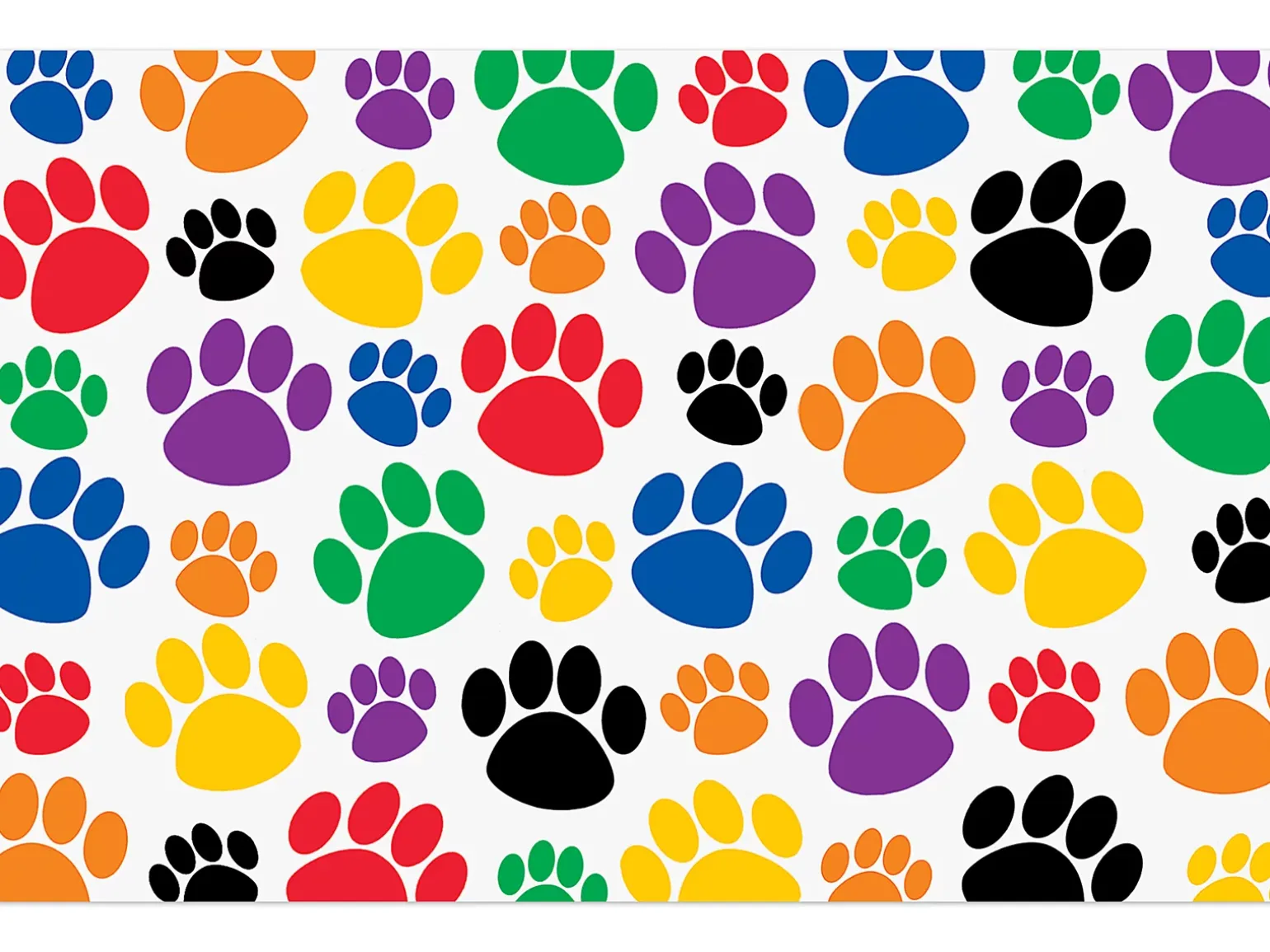 Colorful Paw Prints Postcards