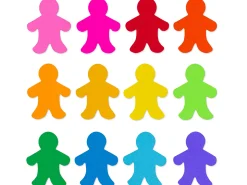 Colorful People Shape Mini Accents