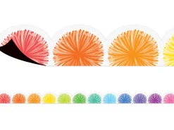 Colorful Poms Magnetic Scalloped Border