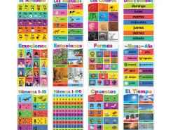 Colorful Spanish Basics Small Poster Pack