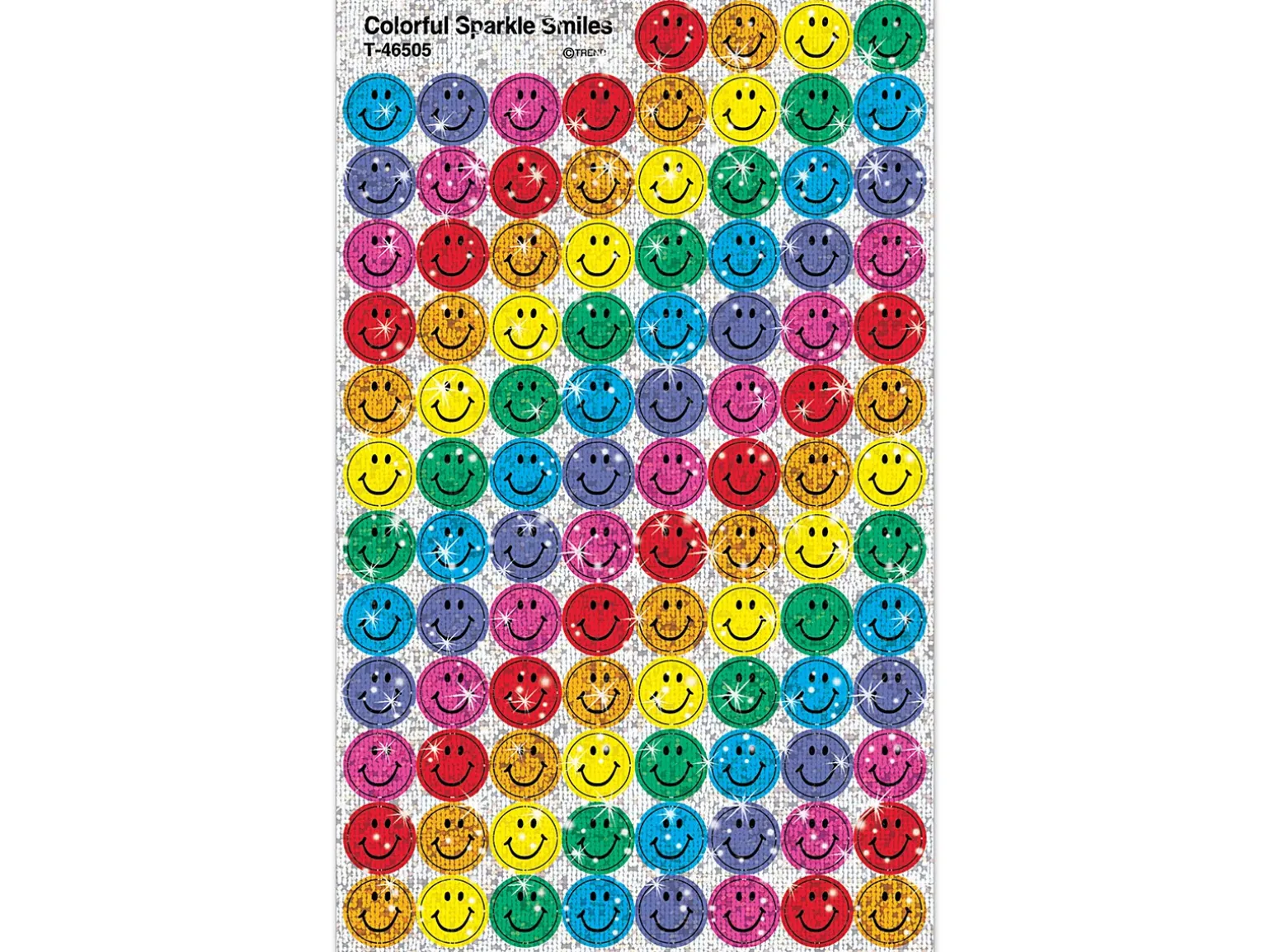 Colorful Sparkle Smiley Face Stickers