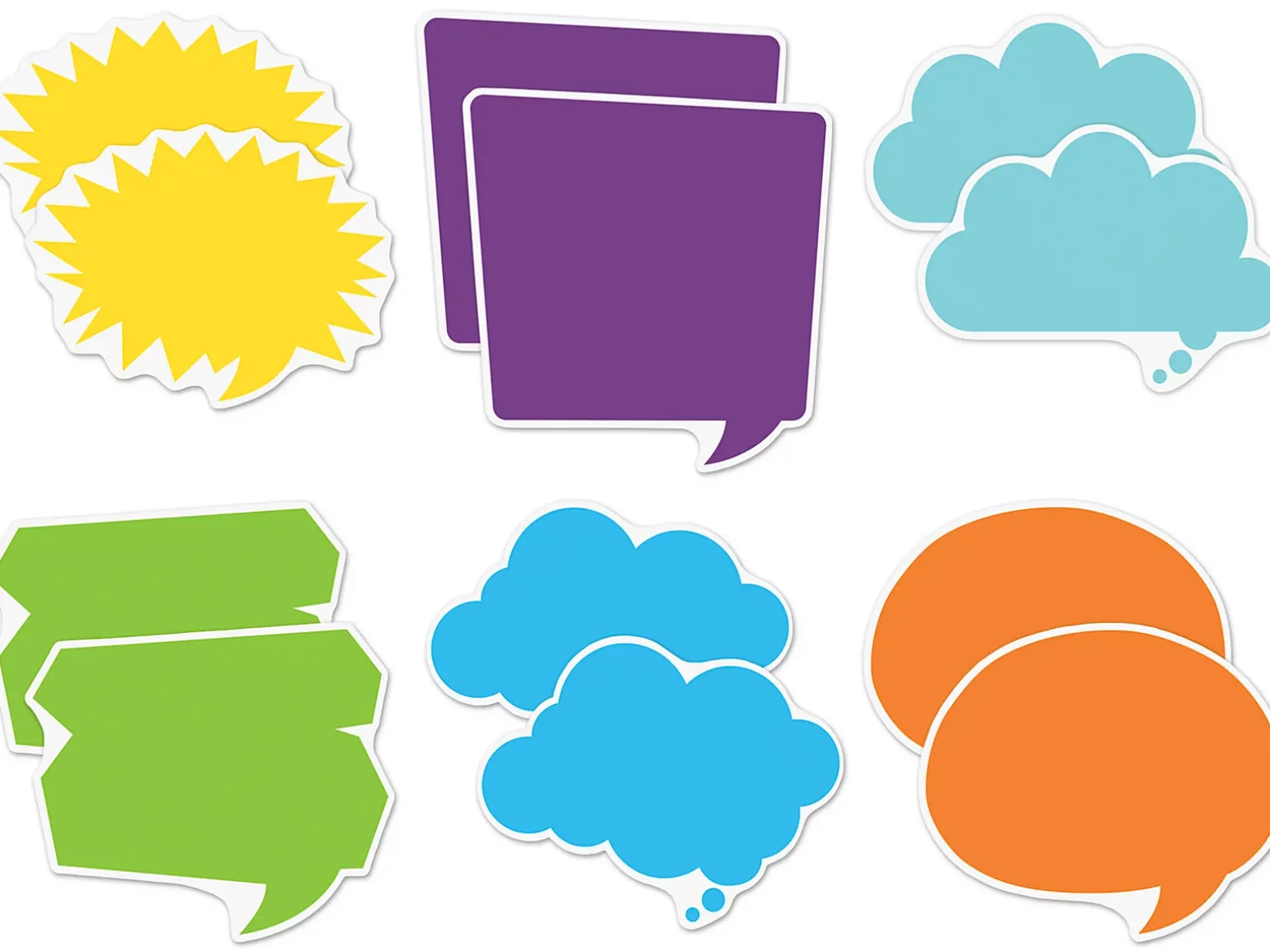 Colorful Speech & Thought Bubble Accents