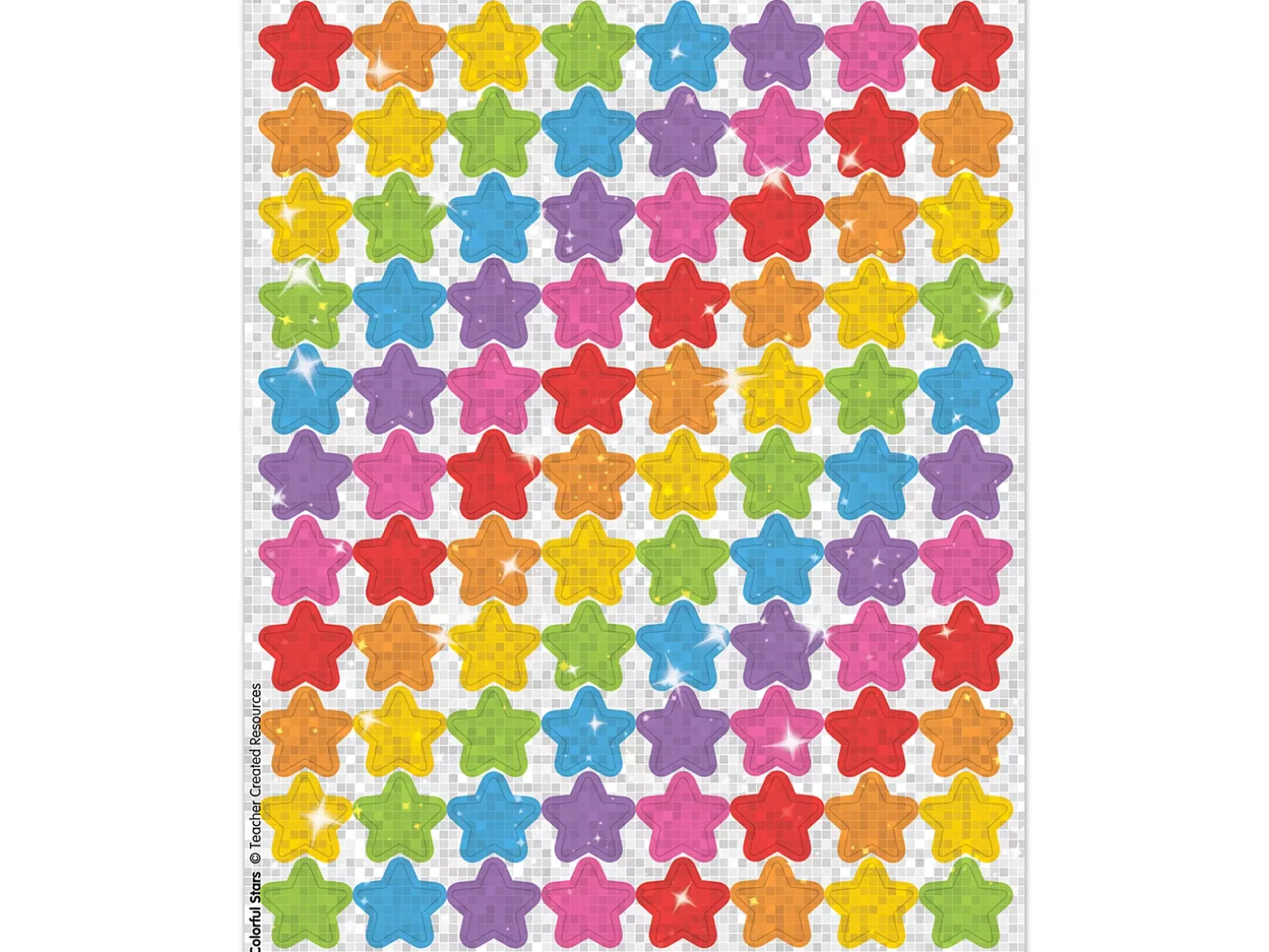 Colorful Stars Sparkle Mini Stickers