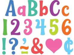 Colorful Wild Whimsy 4" Self-Adhesive Punch-Out Letters