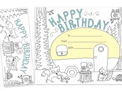 Color Me! Double-Sided Bookmark Birthday Certificates
