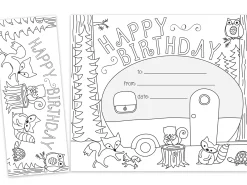 Color Me! Double-Sided Bookmark Birthday Certificates