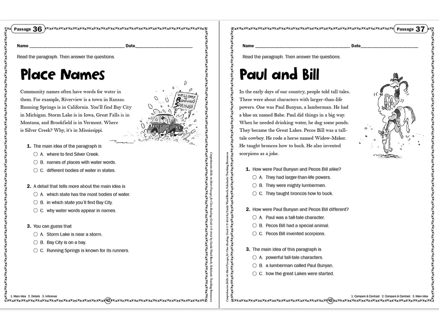 Comprehension Skills Workbook - Gr. 3
