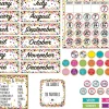 Confetti Calendar Bulletin Board Set
