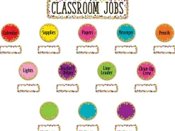 Confetti Classroom Jobs Bulletin Board Set
