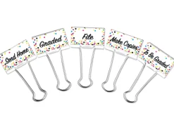 Confetti Classroom Management Large Binder Clips