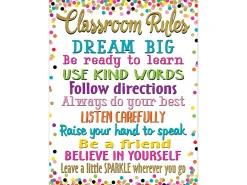 Confetti Classroom Rules Poster