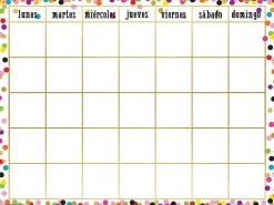 Confetti Spanish Classroom Calendar