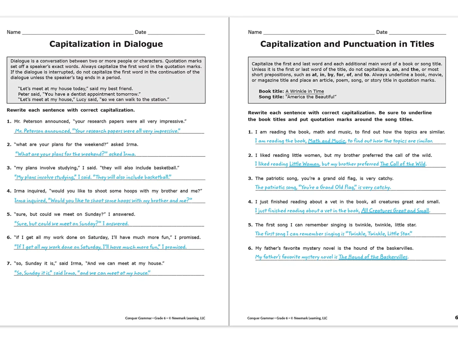 Conquer Grammar Workbook