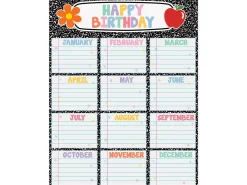 Cool for School Birthday Chart