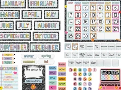 Cool for School Calendar Bulletin Board Set