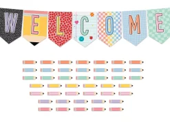 Cool for School Welcome Pennant Bulletin Board Set