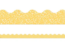 Cool for School Yellow Scalloped Border