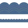 Crafty and Cool Denim Scalloped Waves Border