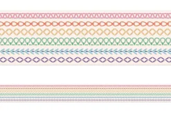 Crafty and Cool Rainbow Stitched Border