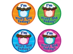 Cupcake Birthday Badges - Variety Pack
