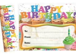 Cupcake Bookmark Birthday Certificates