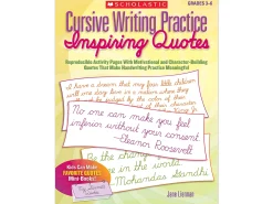 Cursive Writing Practice with Inspiring Quotes Workbook