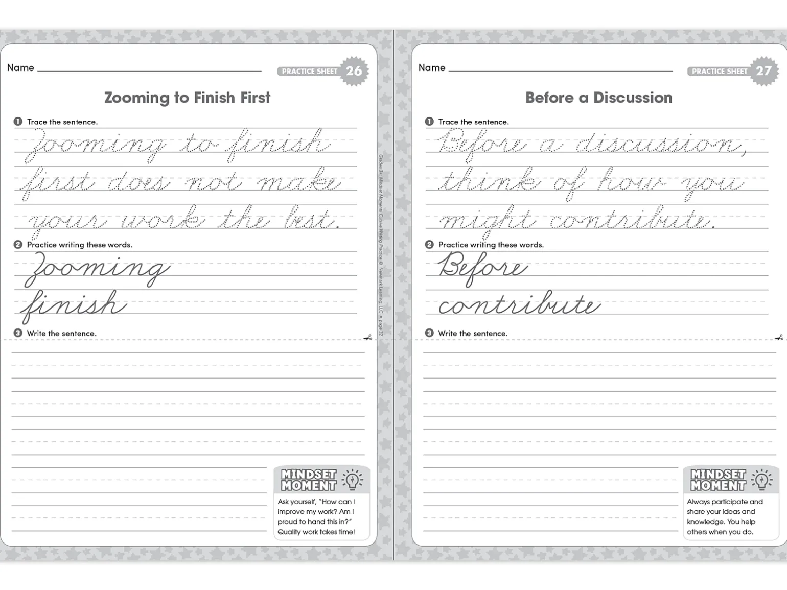 Cursive Writing Practice Workbook - Gr. 3