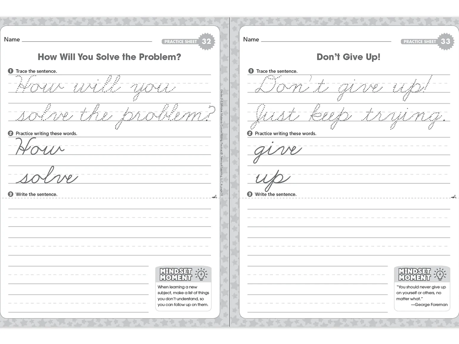 Cursive Writing Practice Workbook - Gr. 2-3