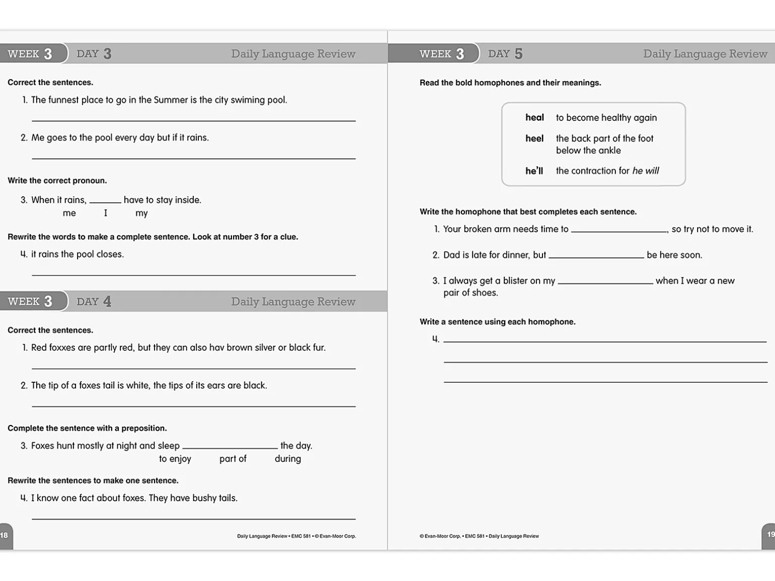 Daily Language Review Workbook - Gr. 3